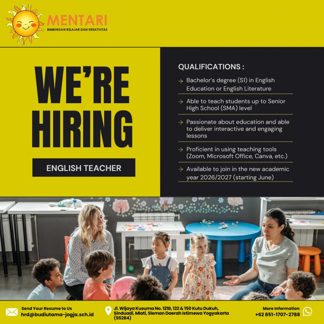 English Teacher Bimbel Sekolah